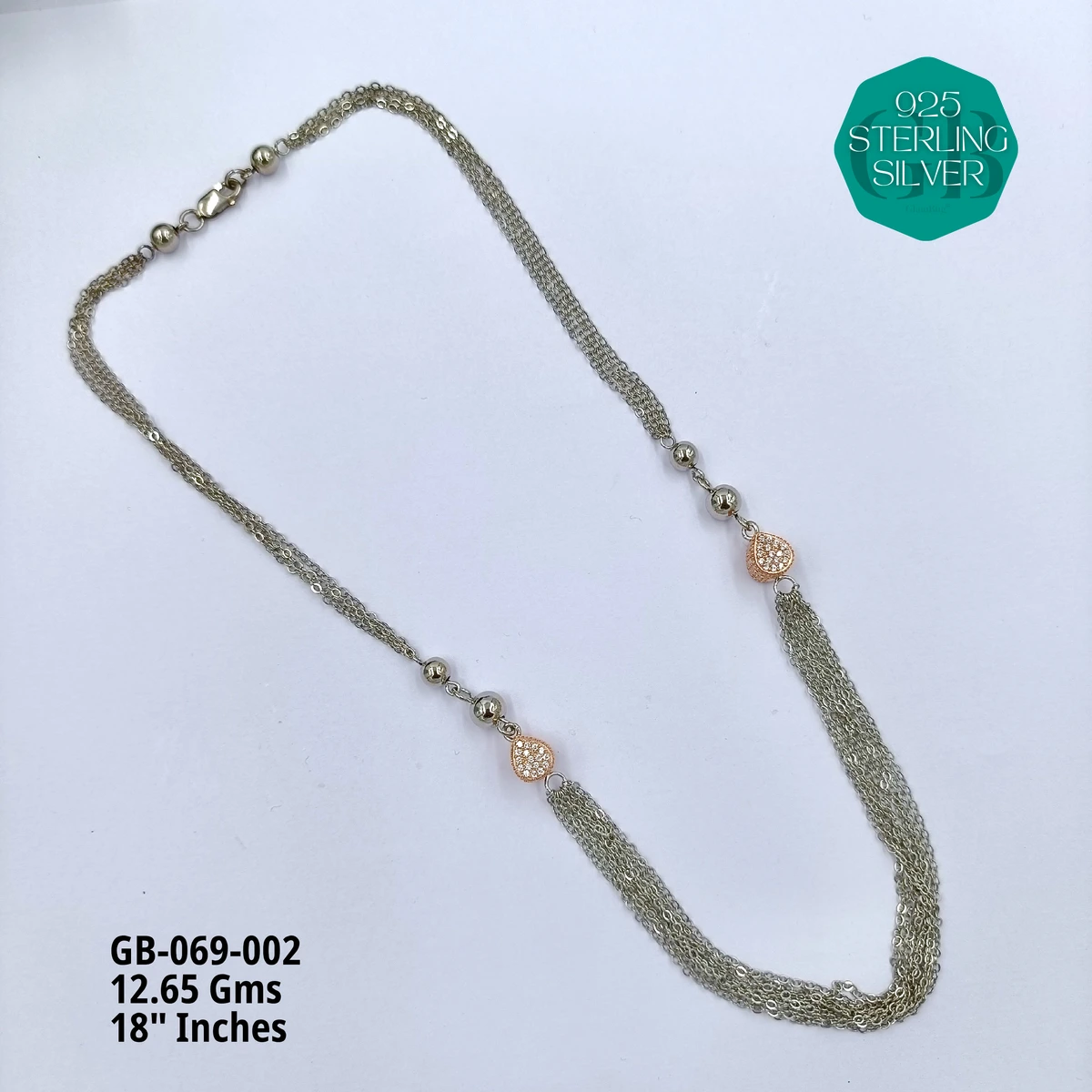 2-TONE BUNCH CHAINS - MICRO STUDDED - GB-069-002