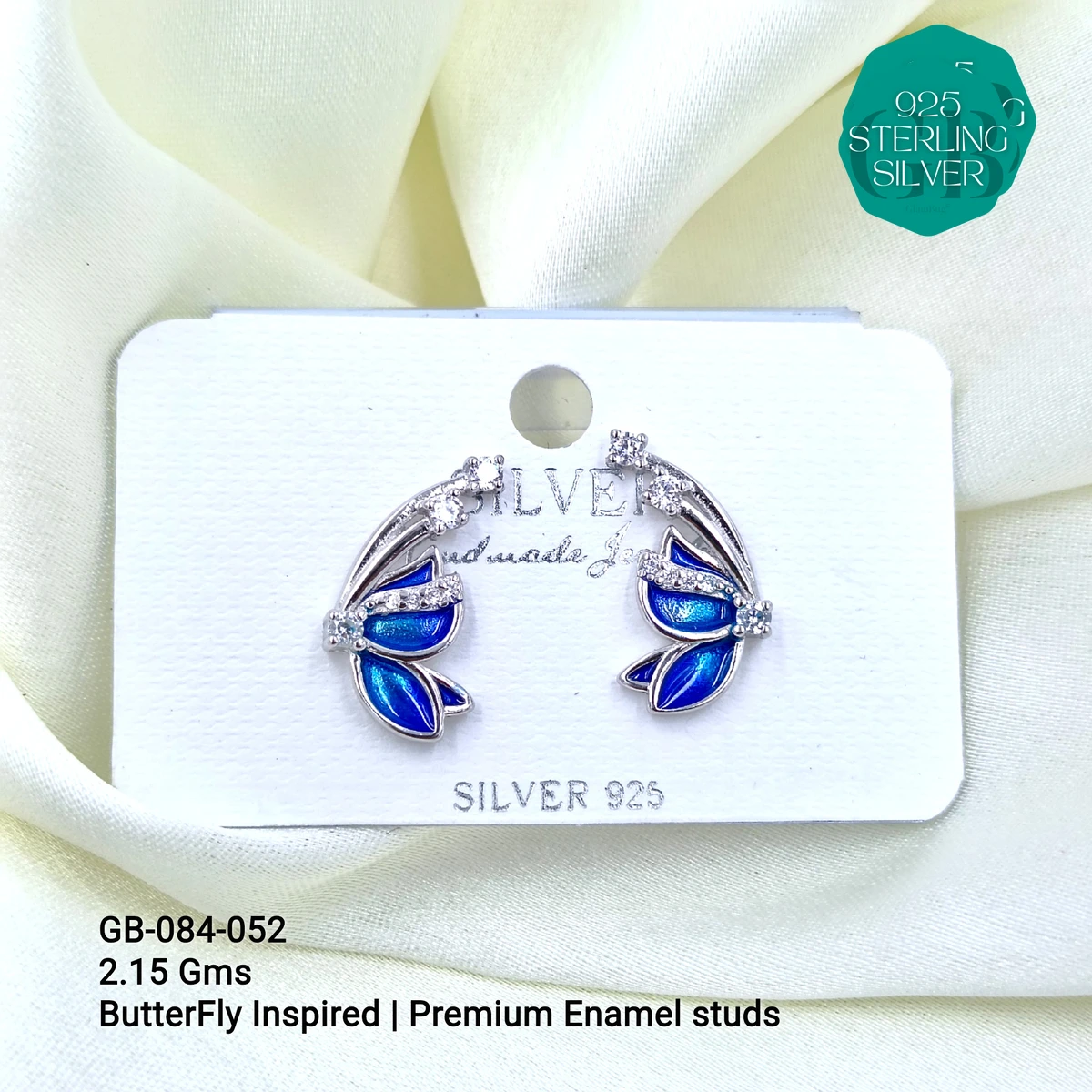 BUTTERFLY ENAMEL EARRINGS - GB-084-052